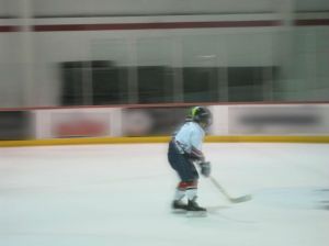 First time playing hockey