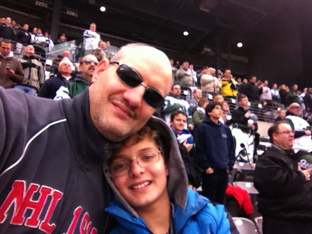 Ryan and Dad at Saints-Jets game.