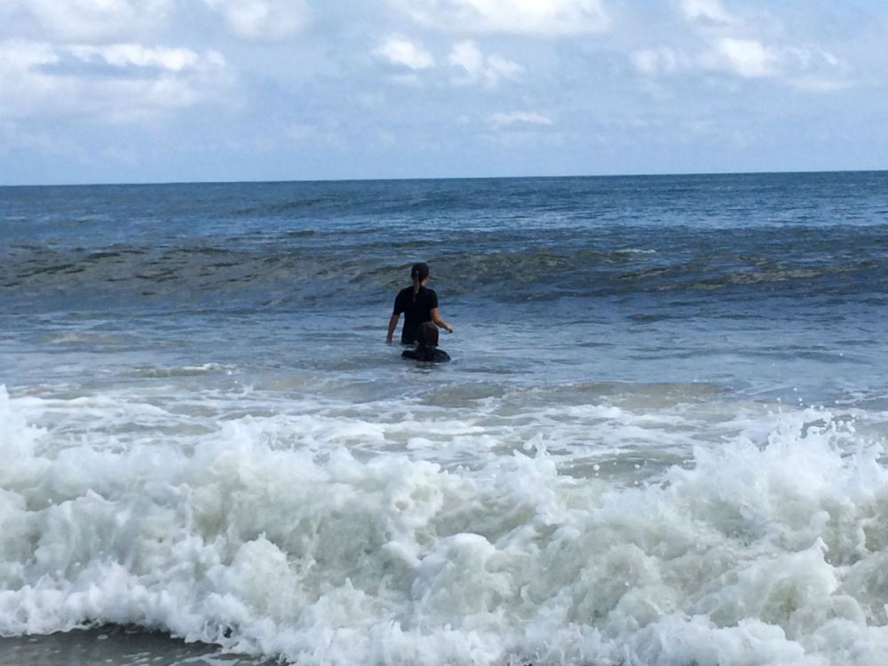 Body surfing on Ocracoke
